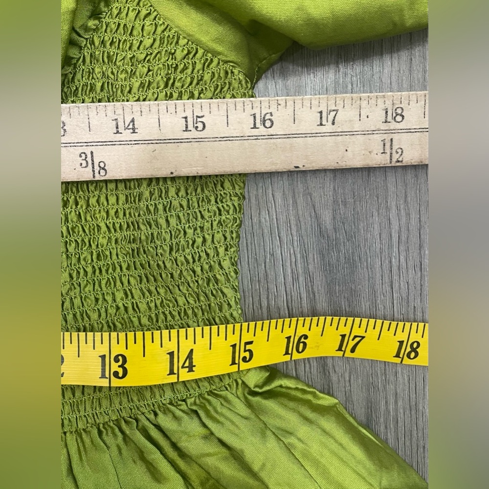 Anthropologie Dhruv Kapoor Corset Mini Dress in Green Size Large - Picture 9 of 11